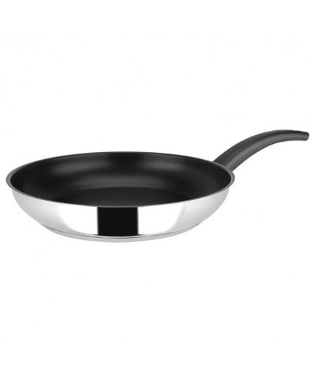 SITRAM Poele Arpege en inox brillant  Ř 28 x H 5 cm  Noir  Tous feux dont induction