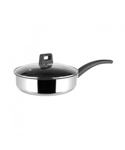 SITRAM Sauteuse Arpege en inox brillant  Ř 24 x H 6 cm  Noir  Tous feux dont induction