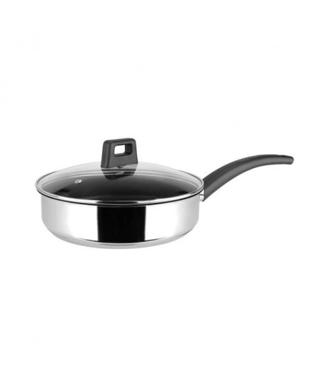 SITRAM Sauteuse Arpege en inox brillant  Ř 24 x H 6 cm  Noir  Tous feux dont induction