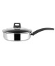 SITRAM Sauteuse Arpege en inox brillant  Ř 24 x H 6 cm  Noir  Tous feux dont induction