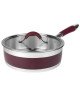 SITRAM Sauteuse Charleston en inox  Ř 24 x H 4,5 cm  Violet prune et mat  Tous feux dont induction