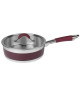 SITRAM Sauteuse Charleston en inox  Ř 24 x H 4,5 cm  Violet prune et mat  Tous feux dont induction