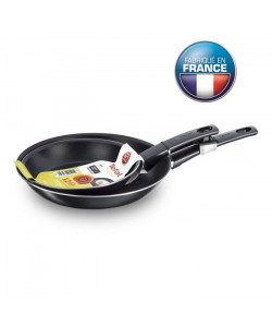 TEFAL B3049902  Lot de 2 poeles 26/30 cm First Cook  Noir