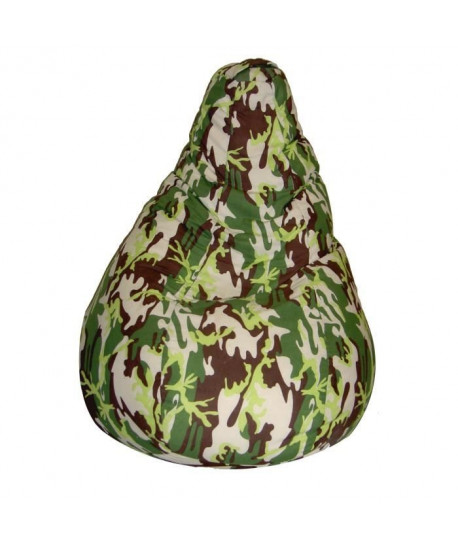 Poire Coton CAMOUFLAGE Ř80x120 cm Vert