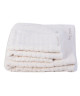 GUY LAROCHE Lot de 1 drap de bain  1 serviette de toilette  1 serviette invité Palazzo  100% coton  Blanc ivoire