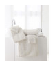 TODAY Lot de 2 serviettes  1 drap de bain  3 gants de toilette  Pack éponge brodée \"Soft & Relax\"  Beige ivoire