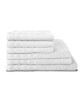 LOVELY HOME Lot de 3 serviettes  2 draps de douche  1 drap de bain 100% coton  Blanc