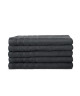 LOVELY HOME Lot de 5 draps de douche 100% coton  70x140 cm  Gris anthracite