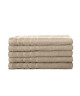 LOVELY HOME Lot de 5 draps de douche 100% coton  70x140 cm  Blanc lin