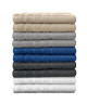 LOVELY HOME Lot de 10 serviettes 100% coton  50x100 cm  Gris anthracite, beige lin, gris clair, beige, bleu marine