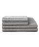 LOVELY HOME Lot de 2 serviettes  2 draps de douche 100% coton  50x100 cm / 70x140 cm  Gris clair