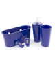 Kit accessoire de salle de bain Marin : 2 crochets  1 panier  1 distributeur savon  1 gobelet  Polypropylene  Bleu marine