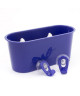 Kit accessoire de salle de bain Marin : 2 crochets  1 panier  1 distributeur savon  1 gobelet  Polypropylene  Bleu marine