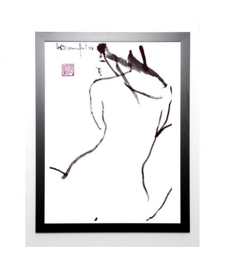 BONNEFOIT ALAIN Image encadrée Jim 67x87 cm Blanc