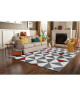 FORSA Tapis de salon en polypropylene  120 x 160 cm  Rouge