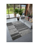 NORA Tapis de salon shaggy  120 x 160 cm  Gris anthracite a rayures