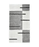 NORA Tapis de couloir shaggy  60 x 110 cm  Gris a rayures