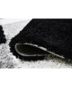 NORA Tapis de salon shaggy  120 x 160 cm  Noir a carreaux