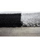 NORA Tapis de couloir shaggy  80 x 140 cm  Noir a carreaux