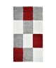 NORA Tapis de couloir shaggy  60 x 110 cm  Rouge a carreaux