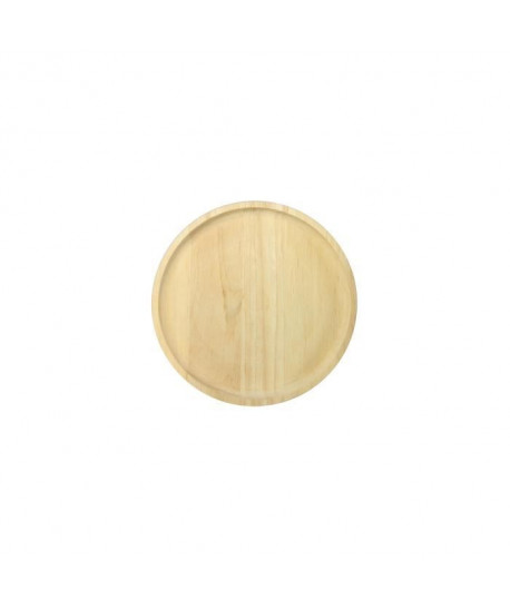 ECO DESIGN A2111 Assiette ronde en bois naturel avec bordures S 15x15cm