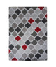 OREVA Tapis de salon style scandinave  100% polypropylene heatset  120 x 160 cm  Rouge  Poils ras