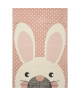 PASTEL KIDS Tapis pour enfant 100% polypropylene  Motif lapin  80 x 150 cm  Rose