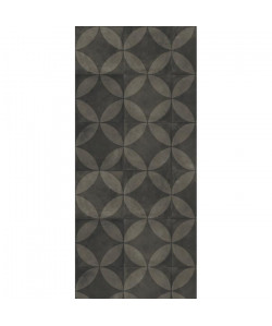 HELIO Tapis 100% vinyle  50 x 112,5 cm  Epaisseur 2,4 mm  Gris anthracite et noir