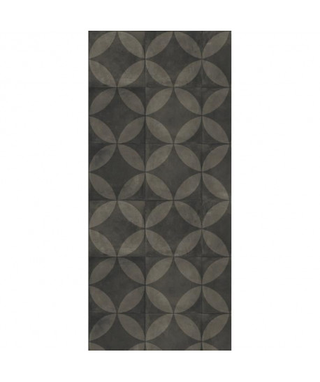 HELIO Tapis 100% vinyle  50 x 112,5 cm  Epaisseur 2,4 mm  Gris anthracite et noir