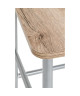 Valet / chaise de chambre San Remo  Métal, MDF alu, chene  L 45 x l 30 x H 110 cm