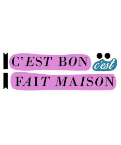 PLAGE Stickers déco  C\'est bon c\'est fait maison  1 planche  24x68cm