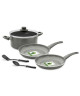 GREENCHEF SOFT GRIP ROCKS Batterie de cuisine 6 pieces CC001749001  Gris  Tous feux dont induction