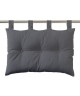 TODAY Coussin tete de lit 100% coton  50 x 70 cm  Gris canon de fusil