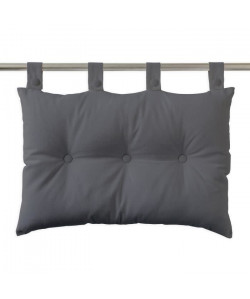 TODAY Coussin tete de lit 100% coton  50 x 70 cm  Gris canon de fusil