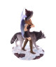 Figurine de Fée des neiges avec loup