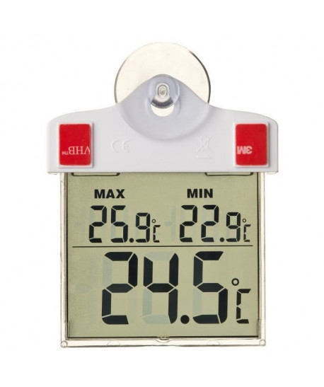 NATURE Thermometre extérieur minimaxi  Fixation par ventouse