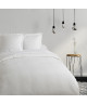 COTE DECO Housse de couette 100% coton 140x200 cm  Blanc