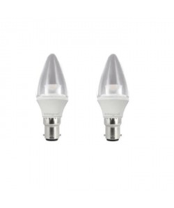 INTEGRAL LED Lot de 2 ampoules flamme B15 3,4 W équivalent a 25 W 2700 K 250 lm claire