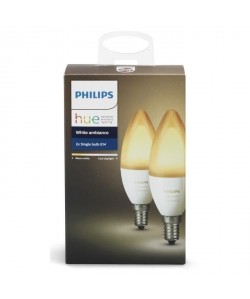 PHILIPS HUE Pack de 2 ampoules White Ambiance flamme E14