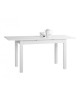 COBURG Table a manger extensible de 4 a 8 personnes classique blanc  L 120160 x l 70 cm