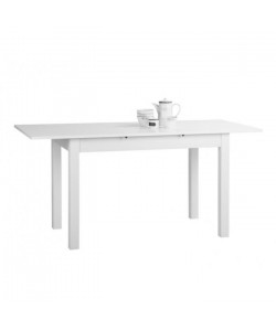 COBURG Table a manger extensible de 4 a 8 personnes classique blanc  L 120160 x l 70 cm