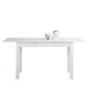 COBURG Table a manger extensible de 4 a 8 personnes classique blanc  L 120160 x l 70 cm