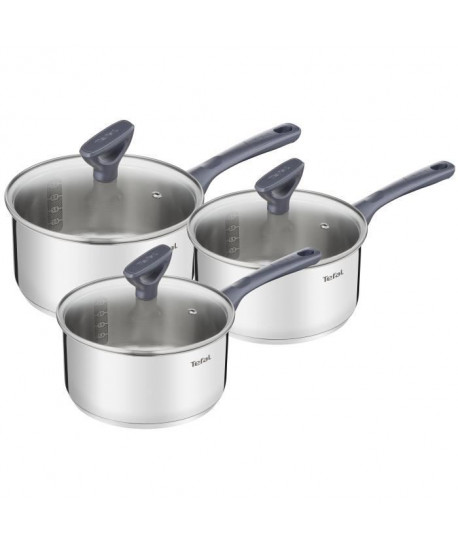 TEFAL Lot 3 Casseroles Dailycook avec couvercle  Ř 16 / 18 / 20 cm  Induction