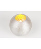 Bougie de Noël LED boule en cire et PVC  Ř 10 cm  Argent