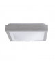 SQUARE Plafonnier pour salle de bain  L 27 x H 27 cm  Gris aluminium