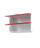OBI Caisson haut de cuisine avec 2 portes L 80 cm  Blanc et rouge laqué brillant