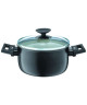 BERNDES Set de 4 casseroles Clever Alu Spécial Elégance  Ř 16202426 cm  Noir et transparent