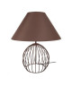 BALL Lampe a poser acier cérusé 45x45x44 cm  Marron