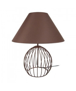 BALL Lampe a poser acier cérusé 45x45x44 cm  Marron