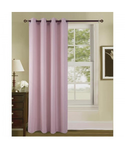 Rideau occultant  Uni effet sablé  100% polyester  140 x 260 cm  Rose